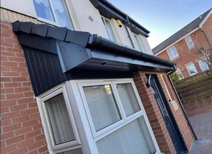 Completed guttering