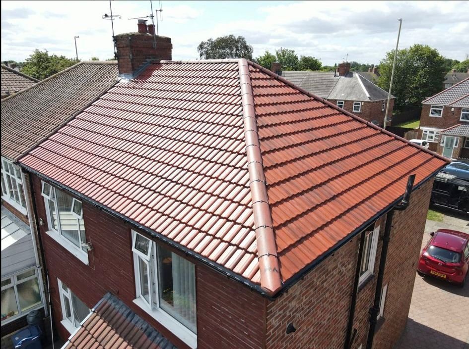 Finished roofing work