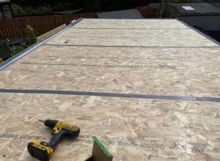 Finished flat roof project