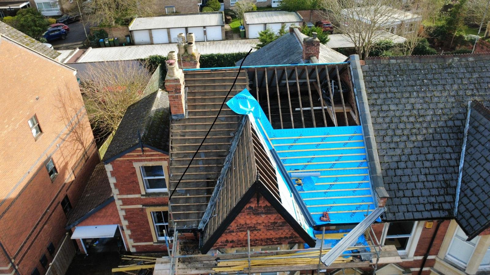 Roof repair project
